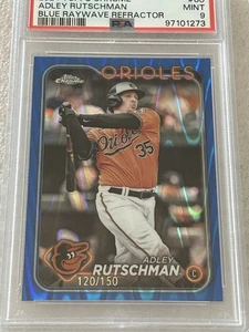 2024 Topps Chrome Adley Rutschman Blue Wave /150. PSA 9 - Picture 1 of 2