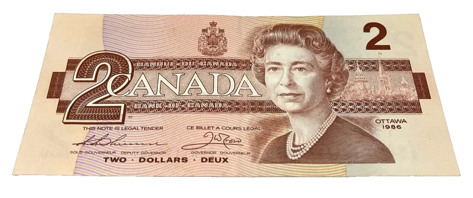 CANADA 1986 - $2 TWO DOLLAR NOTE. UNCIRCULATED, Thiessen/Crow - Image 1 of 1