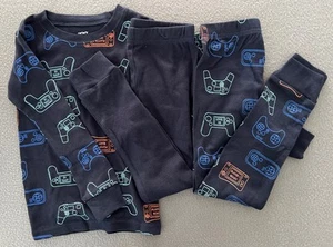 Carter's Boys 3 Piece Sleepwear Pajamas Set Blue Size 4/4A Player 1 Ready NWOT - Picture 1 of 6