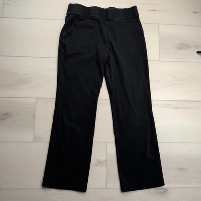 Duluth Trading Co NoGA Naturale Cotton Knit Bootcut Pants Womens L x 29 Black - Image 1 of 4