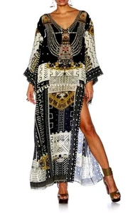 Camilla Kaftan Mali Mud Story Large Overlay With Front Split New Tags - Bild 1 von 16