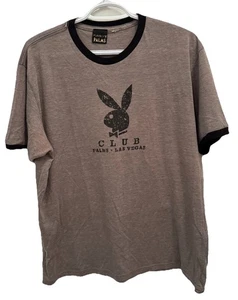 Playboy Club Palms Las Vegas Ringer T-shirt Grey Mens Medium Casino Souvenir Tee - Bild 1 von 6