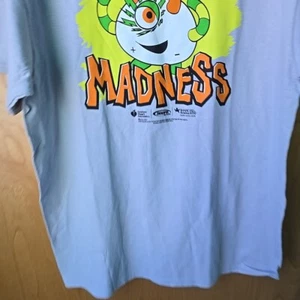 Monster Madness Men's Adult Unisex L Gray Hoops For Heart Graphic T-Shirt AHA - Picture 1 of 8