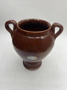Glenn Art North Carolina Pottery Joe Owen Seagrove Urn Vintage Vase Handles - Picture 1 of 13