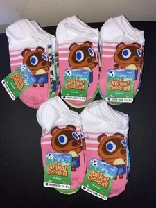 x5 Animal Crossing: New Horizons 5PC Kids' No-Show Socks Size M Lot Nintendo - Picture 1 of 7