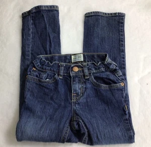 Pantalones de mezclilla ajustables elásticos ajustados para niñas The Children's Place talla 6 cintura azul oscuro - Imagen 1 de 4