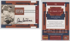 2010 Century Collection Postmark Signatures Silver /149 Don Sutton #92 Auto HOF