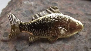 Antique Czech Fishing Anglers Union Carp Fish Farming Members Uniform Pin Badge - Picture 1 of 3