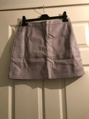 New Look Size 10 Leather Mini Skirt, Lilac - New With No Tag. Pls See Photos - Image 1 of 4