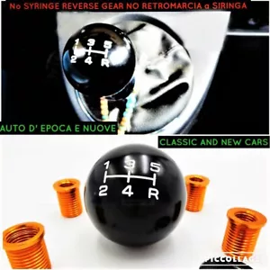 POMELLO Universale Leva Cambio NERO Auto Nuove e Epoca 5 MARCE in Acciaio INOX - Foto 1 di 13