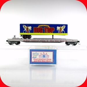N Scale LOWELL SMITH American Circus Wild West #8, BIG TOP Trailer Flat Car, MTL
