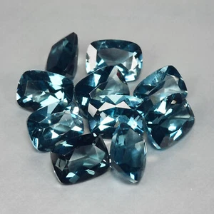 10 Piezas 8 X 6 MM Londres Topacio Azul Calibrado Piedras Preciosas Naturales Brasil - Imagen 1 de 3