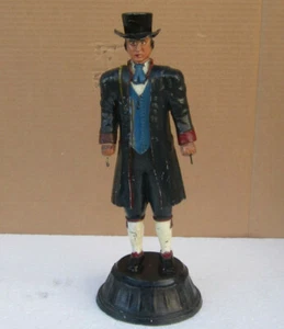 Rare Antique German / Austrian Cold Painted Metal Figure/Pocket watch stand 19c - Picture 1 of 11