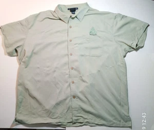 Mens Size 4XL Mint Green  Devon & Jones Ireland Celtic Knot Button Camp Shirt - Picture 1 of 7