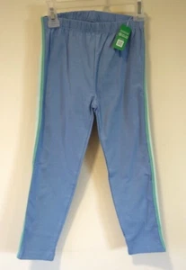 NWT Gap Kids Blue/ With Colorful Stripe Side Seams Leggings Girl's Size 8 - Picture 1 of 2