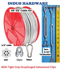 Kit de suspensión de cables interior/exterior para red de jaula de bateo de béisbol softbol - Imagen 1 de 7