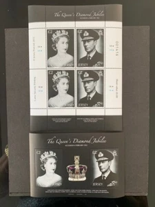 JERSEY 2012 DIAMOND JUBILEE 2v SHEETLET & 2v M/S MNH MINT SG140/MS1642 cv £30+ - Picture 1 of 1