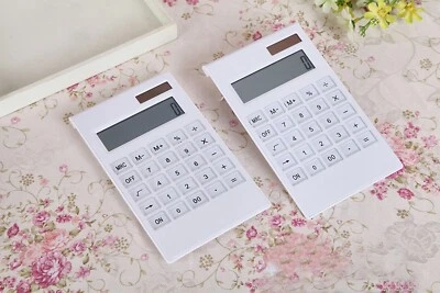 Solar Battery Office  Buttons 12 Digits Handheld Portable Desktop Calculator - Image 1 of 4