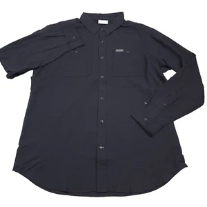 Columbia Utilizer Woven Black Long Sleeve Shirt Mens Size Large - Picture 1 of 11
