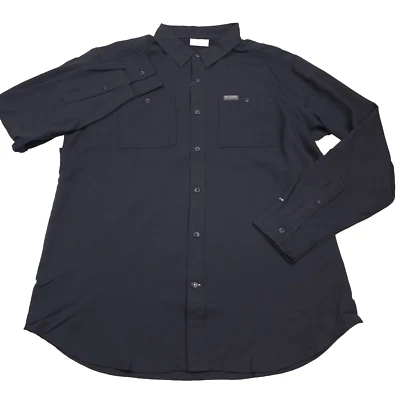 Columbia Utilizer Woven Black Long Sleeve Shirt Mens Size Large - Image 1 of 4