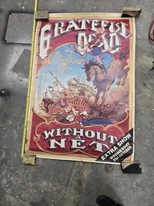 GRATEFUL DEAD PROMO POSTER LARGE, CONCERT FOR "WITHOUT A NET" 60×41 - Picture 1 of 24