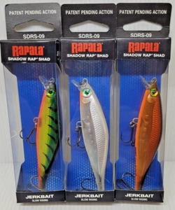SET-RSR16 3pz Esca da Pesca Rapala SDRS-09 Shadow Shad Rap - Foto 1 di 11