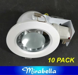 10 x Downlight Fittings 240V E27 Screw Type Side Entry Mirabella - 95mm Cutout