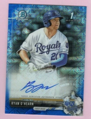 2017 Bowman Chrome Blue Mojo Ryan O'Hearn CPA-ROH #'ed 140/150 Royals (J723) - Image 1 of 2
