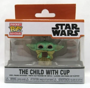 Funko Pocket Pop! Keychain Star Wars The Mandalorian The Child with Cup - Picture 1 of 6