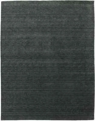 Charcoal Solid Hand-Loomed 8X10 Gabbeh Wool Rug Oriental Home Decor Carpet - Image 1 of 4
