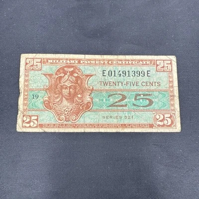mpc military payment certificate 25 cents - Image 1 of 2