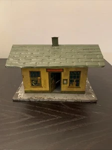Vtg Ives Tin Model Railroad Waiting Room Building R.R. Station Litho Large Scale - Picture 1 of 12