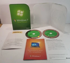 Microsoft Windows 7 Home Premium 32 and 64 Bit Discs & License Key - Picture 1 of 11