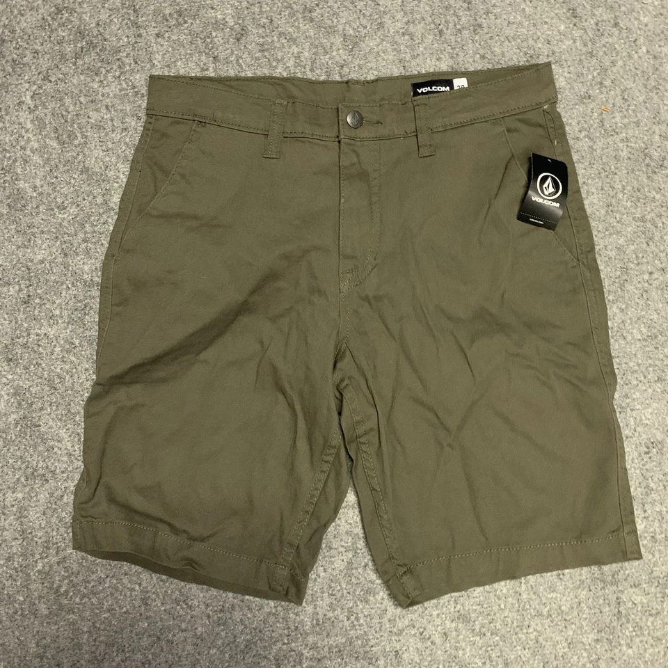 VOLCOM Mens Chino Shorts Size 28 Pockets Cotton Blend - Image 1 of 4