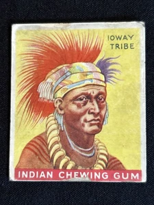 VTG 1933 Goudey INDIAN GUM CARD #2 WARRIOR OF THE IOWAY TRIBE No.2 - Picture 1 of 12