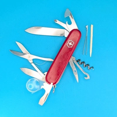 Victorinox Explorer Red Swiss Army Knife w/ Magnifying Glass! - Image 1 of 4