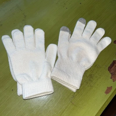 Lote de 2 pares de guantes de punto marfil New Time&Tru elegantes accesorios de invierno para mujer regalo Foto 1 de 4