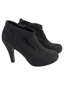 street shoes Stivaletti Donna Neri Tacco 10cm Traforati (UK4) - Foto 1 di 3