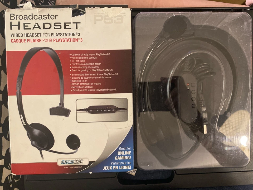 Broadcaster Headset Wired Headset for PlayStation 3 Open Box Video Games - Image 1 of 1