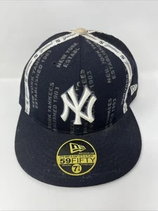 Vintage New York Yankees Hat Cap Fitted 7 1/4 Wool New Era Need Cleaning Rare - Picture 1 of 16