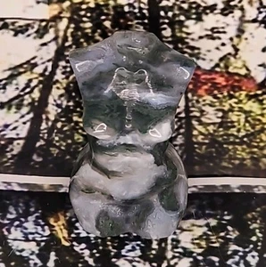 Moss Agate Goddess Body Healing Gemstone Druzy 3 Inch - Picture 1 of 4