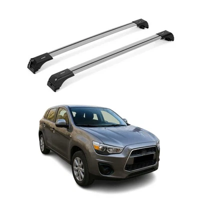 Barras transversales de techo de aluminio para Mitsubishi Outlander Sport 2011-2024 plateadas 2x Foto 1 de 4