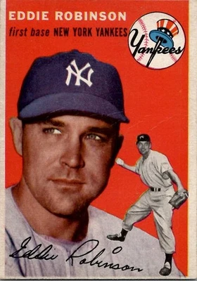 1954 Topps EDDIE ROBINSON New York Yankees #62 EX Condition - Image 1 of 2