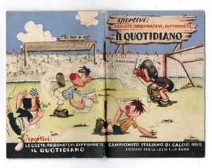 CALCIO CALENDARIETTO 1951-52  OMAGGIO DEL  QUOTIDIANO EDIZIONE ROMA LAZIO - Imagen 1 de 5