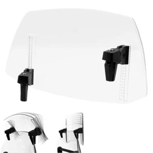 Motorcycle Windshield Windscreen Screen Clip On Extension Spoiler Wind Deflector - Picture 1 of 10