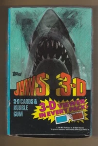 1983 Jaws 3D Unopened Box w/glasses 36 Mint Packs In Last Case! - Picture 1 of 2