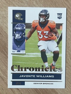 Javonte Williams 2021 Chronicles #31 Rookie RC Denver Broncos - Image 1 of 2