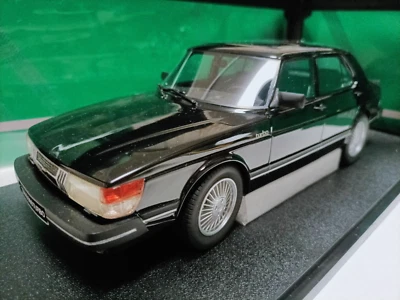 Cult 1/18 Scale Saab 900 Turbo 1981 black resin car model - Image 1 of 4