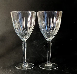 WATERFORD Marquis SPARKLE WATER / WINE GLASSES, Cut Crystal, 8 3/8", 12 oz, 2PCS - Picture 1 of 8