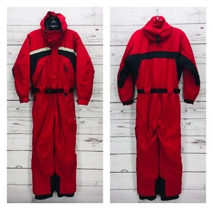 Obermeyer Men’s Ski Suit Snow Suit Size M Full Suit Snowboarding Red One Piece - Picture 1 of 22